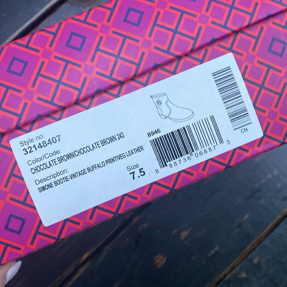 Tory Burch Simone Ankle Boots Size 7.5 - Picture 8 of 8